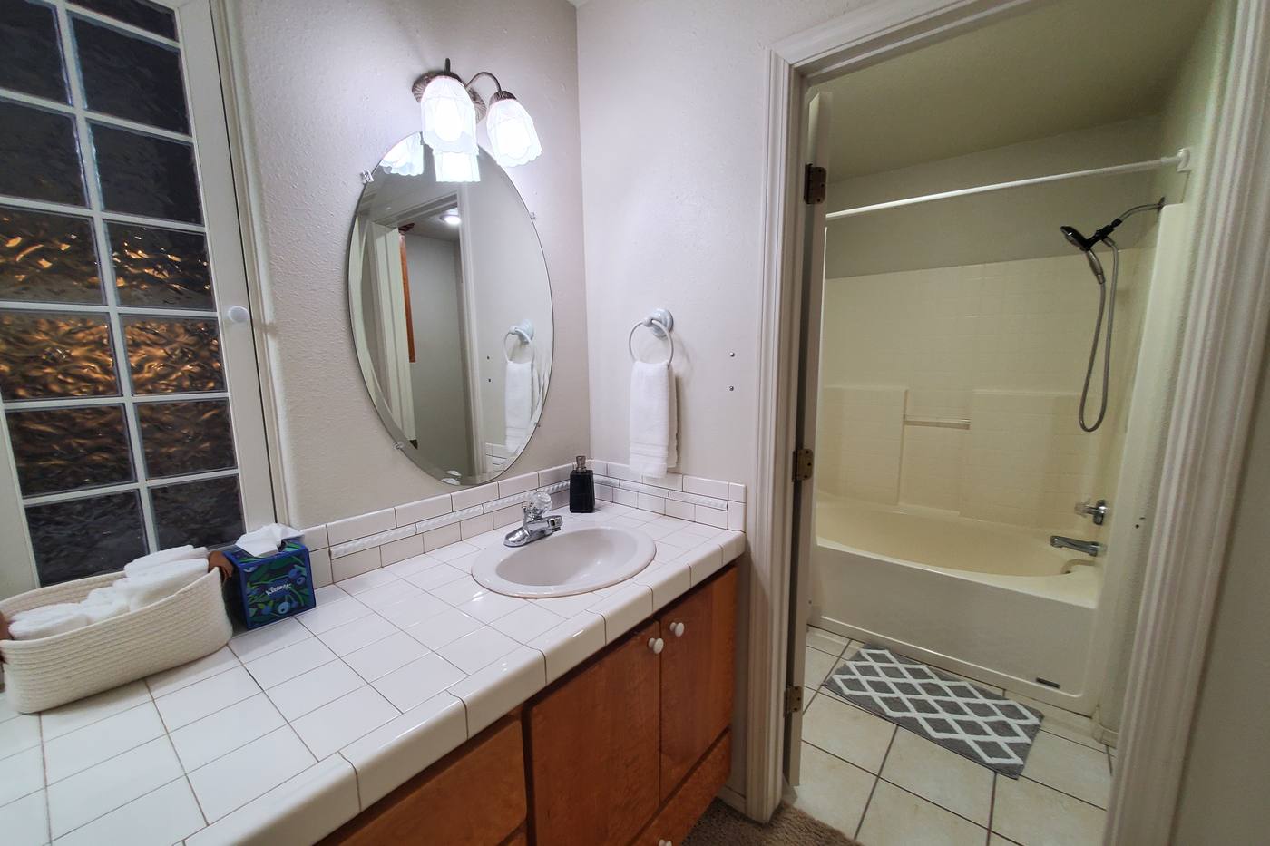 Master bath with double vanity